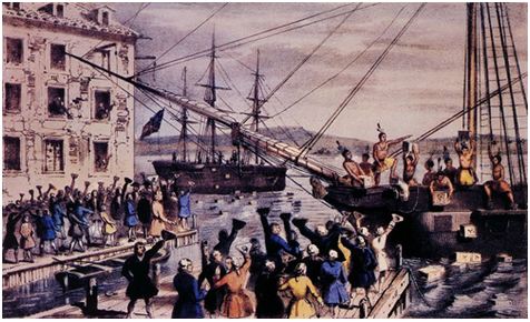 Nhân dân cảng Bô-xtơn  tấn công tàu chở chè (trà) của Anh và ném các thùng chè xuống biển để phản đối chế độ thuế của thực dân Anh(12-1773).